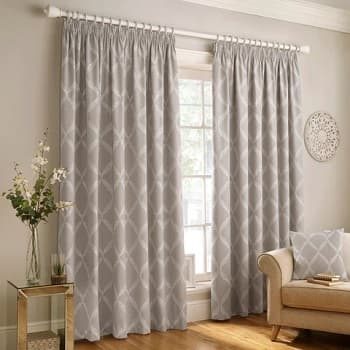 lined pencil pleat curtains